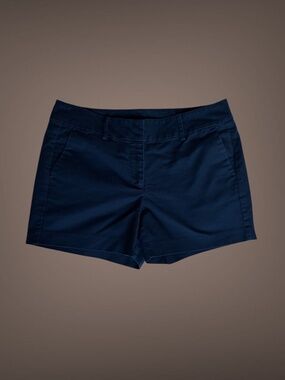 Women's Ann Taylor Navy Shorts, Pockets, Clasp/Button & Zipper Closure, Size 6P